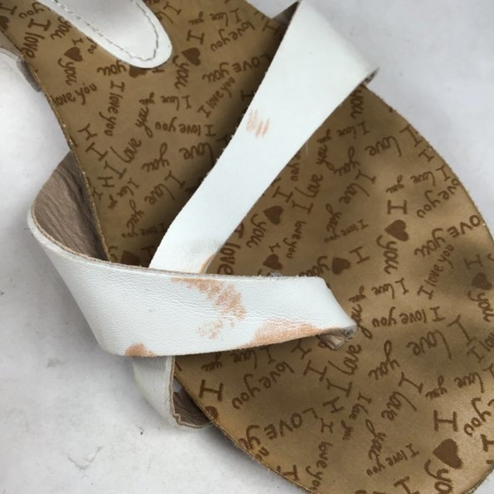 Refresh Baha Pinch Toe Sandal White Size 8 - Picture 7 of 12